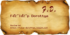 Fülöp Dorottya névjegykártya