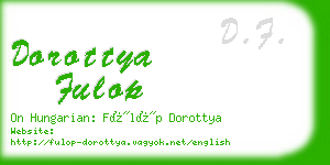 dorottya fulop business card